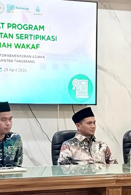 Kemenag Kabupaten Tangerang Sosialisasikan GEMAPATAS, Dorong Percepatan Sertifikasi Tanah Wakaf