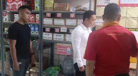 Polsek Cisoka olah TKP perampokan di Minimarket Solear. (Foto: Istimewa)