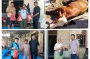 Pengurus dan anggota KWRI DPC Kabupaten Tangerang melaksanakan pemotongan hewan kurban di Desa Margasari, Kecamatan Tigaraksa.(Foto: Istimewa)