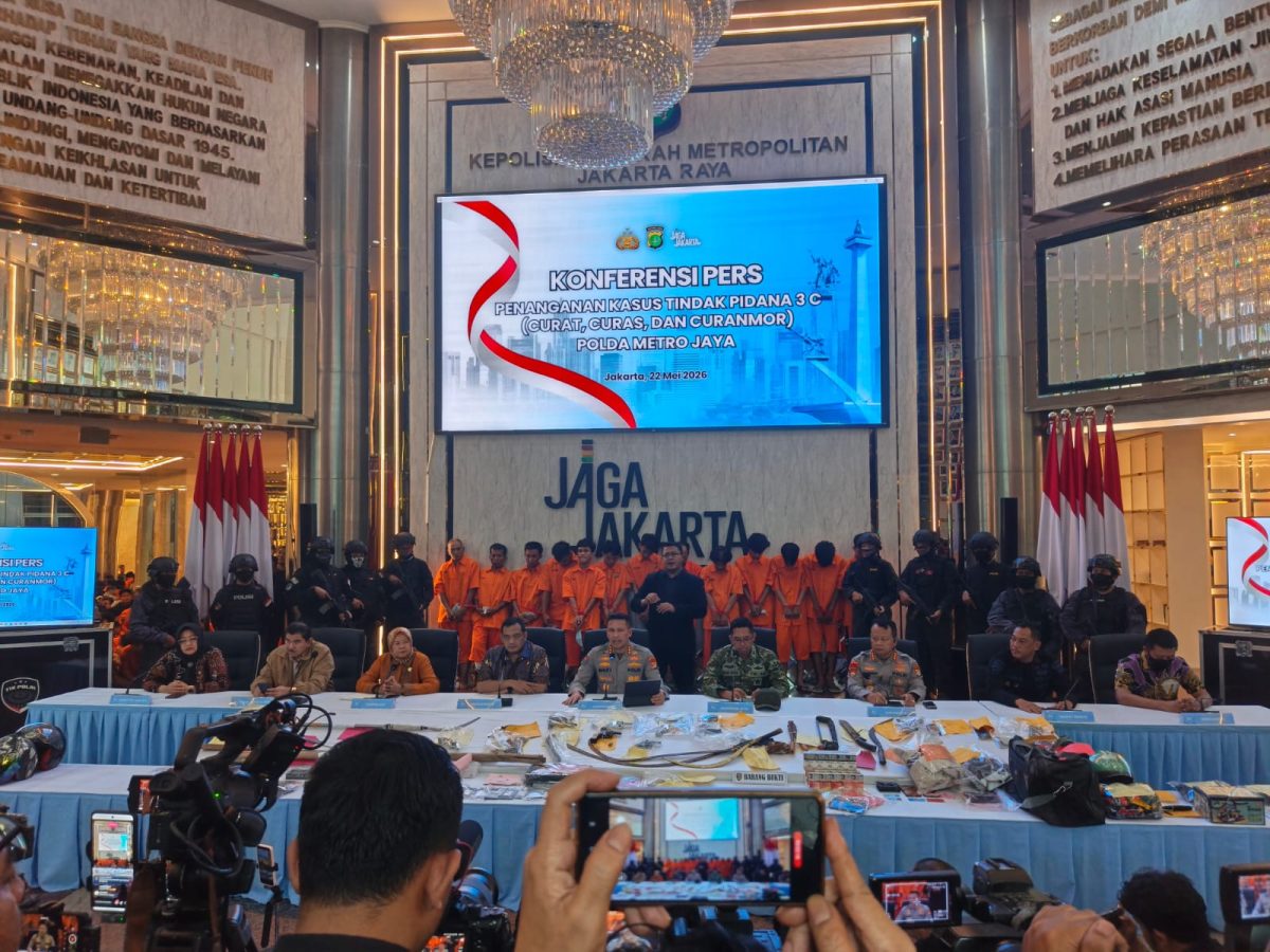 Konfersi Pers Tindak Pidana 3C ( Curat, Curas, & Curanmor) Polda Metro Jaya. (Dok: Istimewa)