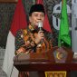 Bupati Tangerang Moch. Maesyal Rasyid ketika sambutan di Acara Tasyakkur dan Ikhtitam Angkatan XXXIII Santri Kelas VI Ma’had Tarbiyatul Mubtadiin Pasirnangka, Kecamatan Tigaraksa