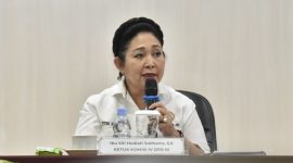 Ketua Komisi IV DPR RI Siti Hediati Soeharto (Titiek Soeharto) memberikan keterangan saat kegiatan di Universitas Sebelas Maret (UNS), Surakarta, Jawa Tengah,Foto: Istimewa.