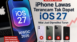 Apple diperkirakan akan menghentikan dukungan iOS 27 untuk sejumlah model iPhone lawas. Pengumuman resmi kompatibilitas perangkat akan disampaikan dalam ajang WWDC 2026. Foto: Istimewa