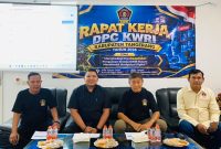 Ketua DPC KWRI Kabupaten Tangerang Heriyanto bersama jajaran pengurus dan anggota saat mengikuti Rapat Kerja (Raker) kepengurusan masa bakti 2026–2029 di Kabupaten Tangerang,