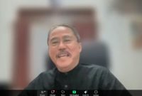 Ahmed Kurnia sedang memaparkan materi UU Pers dan Kode Etik Jurnalistik melalui aplikasi Zoom dalam kegiatan Pra-UKW PWI Pusat, Foto: Istimewa